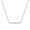 Gabriel & Co. NK5986W45JJ 14K White Gold Curved Pavé Diamond Bar Necklace