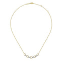 Gabriel & Co. NK6063M45JJ 14K Yellow-White Gold Twisted Rope Oval Link Necklace with Diamond Connectors