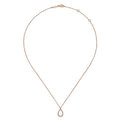 Gabriel & Co. NK6134K45JJ 14K Rose Gold Teardrop Diamond Pendant Necklace