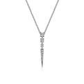 Gabriel & Co. NK6187W45JJ 14K White Gold Diamond Spike Pendant Necklace