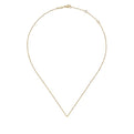 Gabriel & Co. NK6357Y45JJ 14K Yellow Gold Teardrop Diamond Pavé Pendant Necklace with Beaded Frame