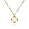 Gabriel & Co. NK6399Y4JJJ 14K Yellow Gold Open Clover Pendant Necklace