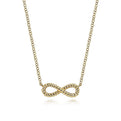 Gabriel & Co. NK6404Y4JJJ 14K Yellow Gold Twisted Rope Infinity Pendant Necklace