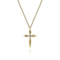 Gabriel & Co. NK6408Y45JJ 14K Yellow Gold Diamond Cross Pendant Necklace