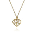 Gabriel & Co. NK6428Y4JJJ 14K Yellow Gold Swirling Heart Pendant Necklace