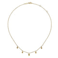 Gabriel & Co. NK6470Y4JJJ 14K Yellow Gold Chain Necklace with Bujukan Bead Drops