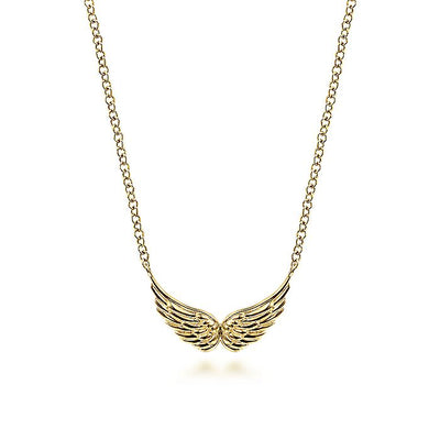 Gabriel & Co. NK6477Y4JJJ 14K Yellow Gold Wings Necklace