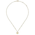 Gabriel & Co. NK6490Y4JJJ 14K Yellow Gold Round Cutout Cross Pendant Necklace with Bujukan Bead Frame