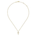 Gabriel & Co. NK6492Y4JJJ 14K Yellow Gold Twisted Rope Cross Pendant Necklace