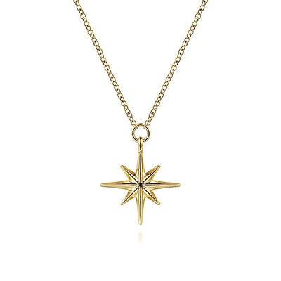 Gabriel & Co. NK6524Y4JJJ 14K Yellow Gold Star Pendant Necklace