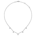 Gabriel & Co. NK6591W45JJ 14K White Gold Diamond Pavé Clover Drop Necklace