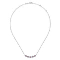 Gabriel & Co. NK6628W45RA 14K White Gold Diamond and Ruby Necklace