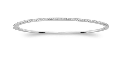 White Gold Ultra Thin Bangle